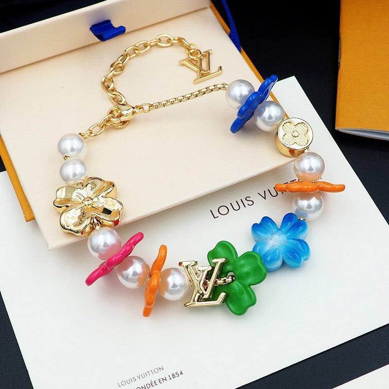 Louis Vuitton Surfin' Flower 18K Gold Bracelet