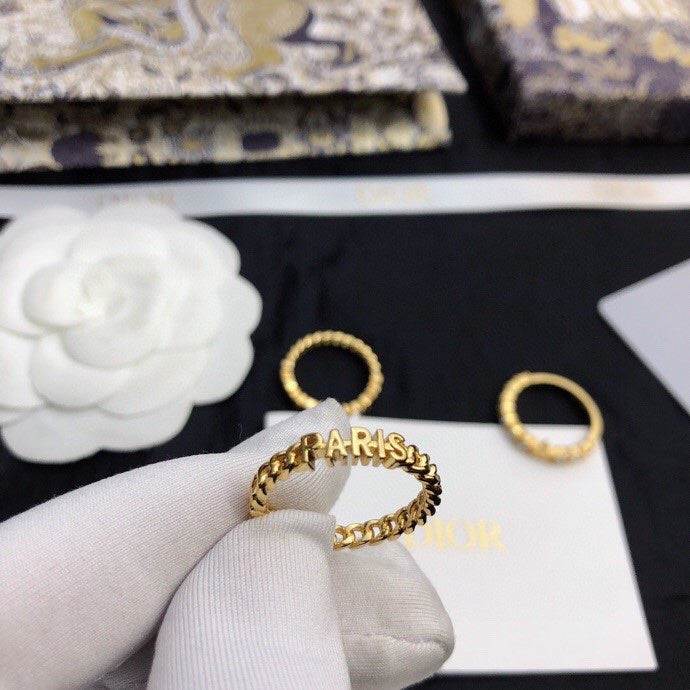 Dior Star Set Of Three 18K Gold Ring