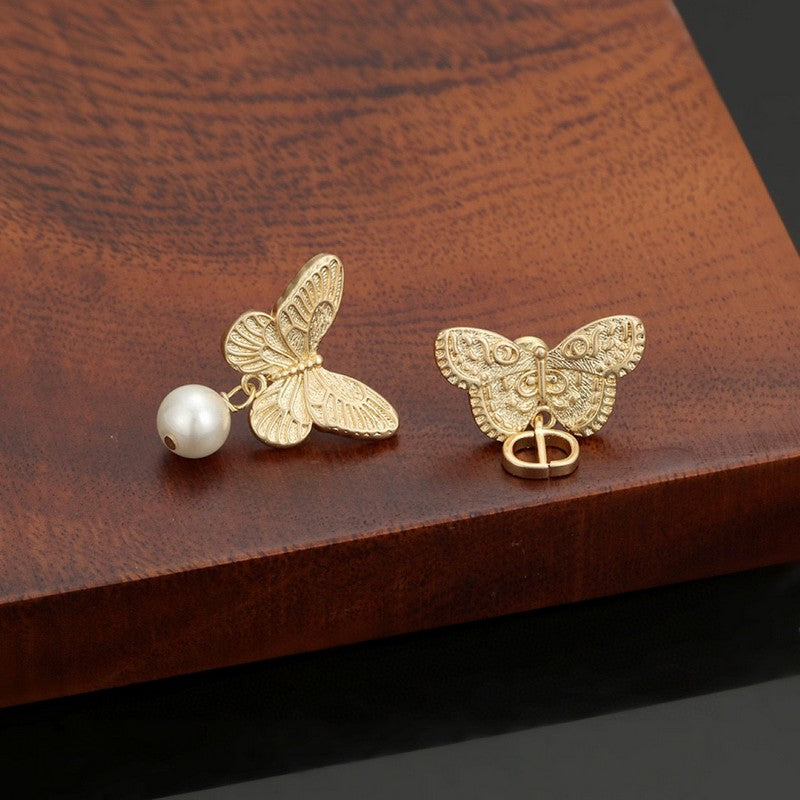 Dior Butterfly 18K Gold Earrings