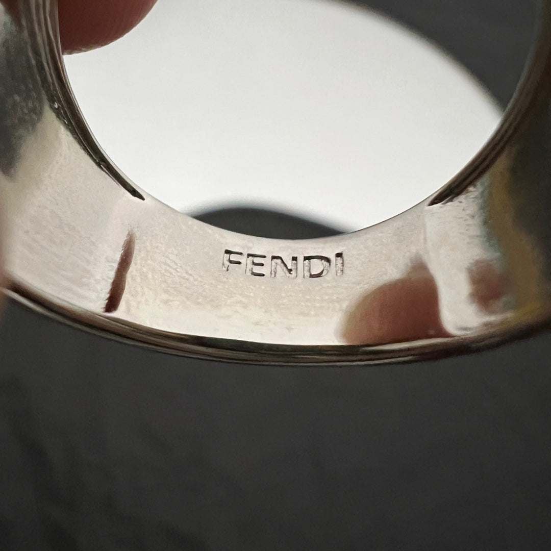 FF Guillochet 18K Gold Ring