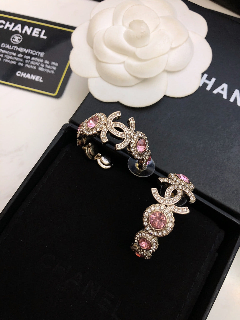 Chanel Flowers 18K Gold Earrings