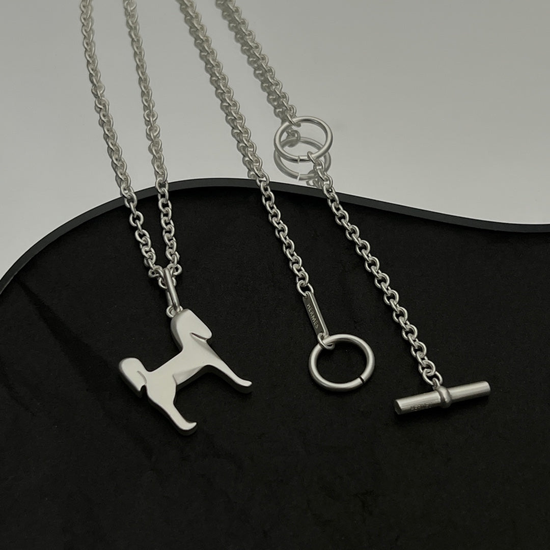 Hermes Panache Pendant 18K Gold Necklace