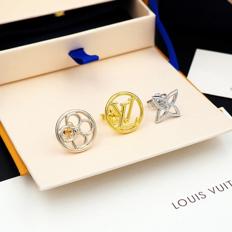 Louis Vuitton Lace 18K Gold Earrings