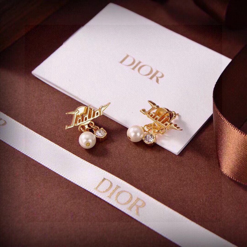 Dior J’Adior 18K Gold Earrings