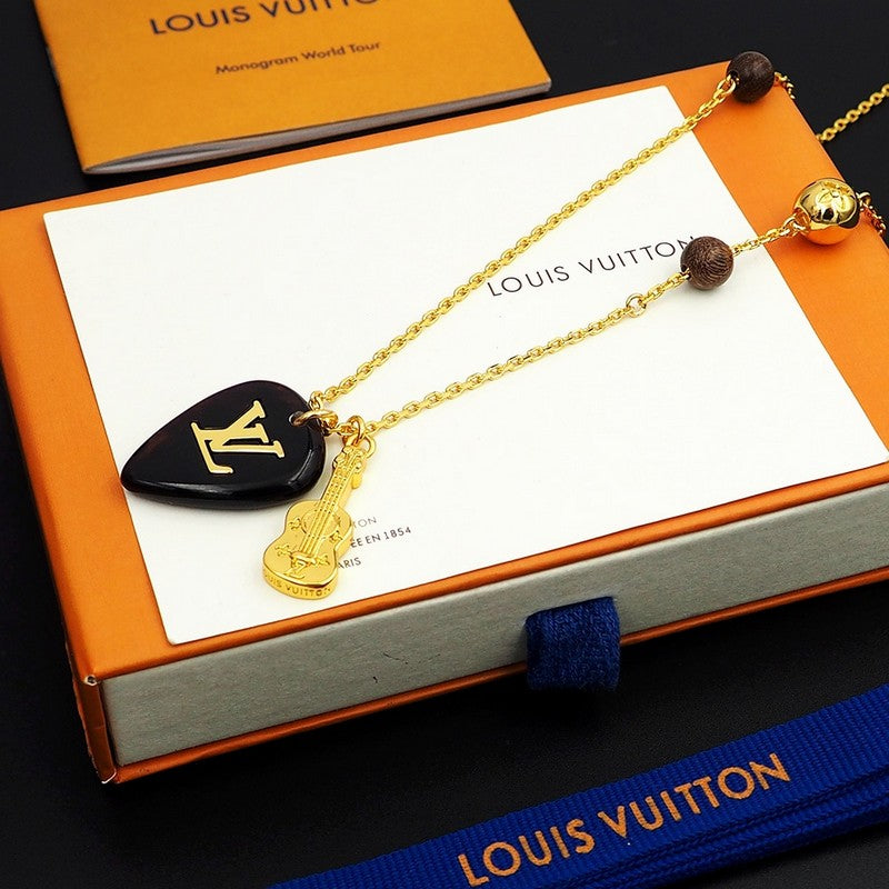 Louis Vuitton Picks Pendant 18K Gold Necklace