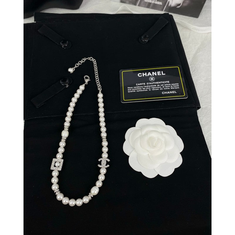 Chanel Pearl 18K Gold Necklace