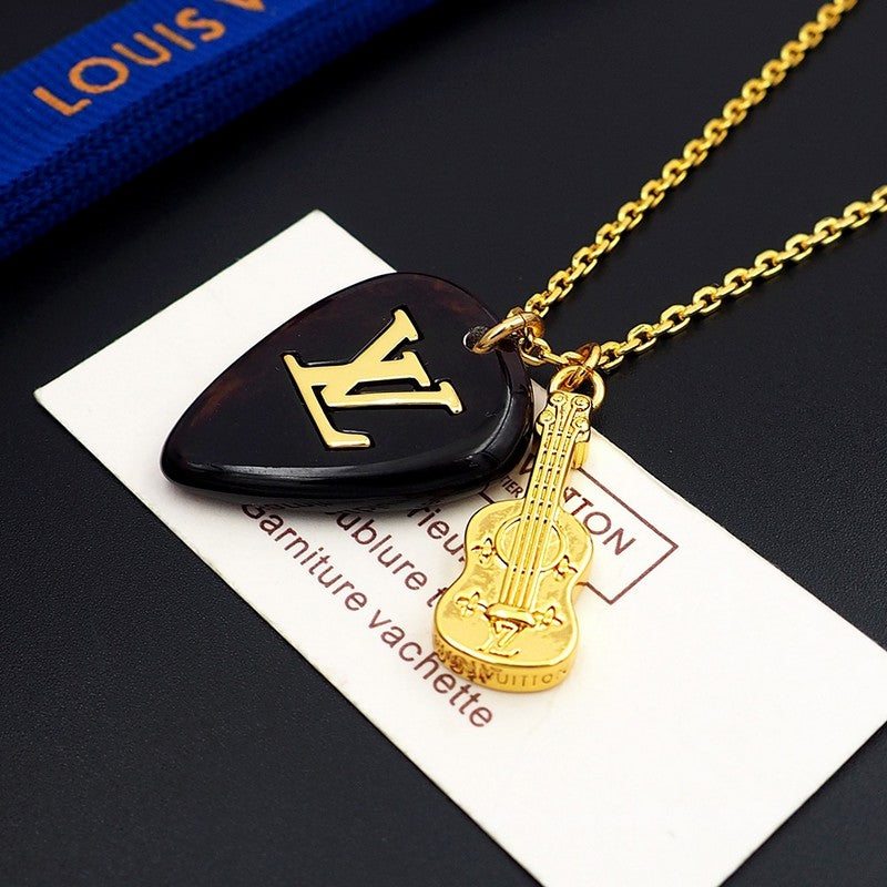Louis Vuitton Picks Pendant 18K Gold Necklace