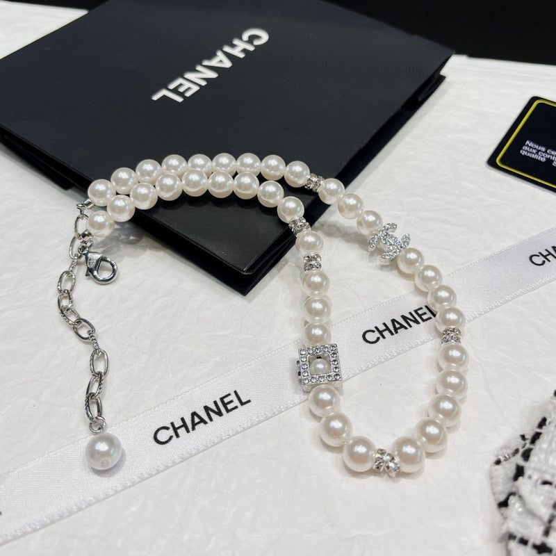 Chanel Pearl 18K Gold Necklace