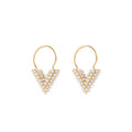 Louis Vuitton Essential V Perle Hoop 18K Gold Earrings