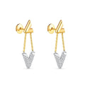 Louis Vuitton Volt Upside Down 18K Gold Earrings