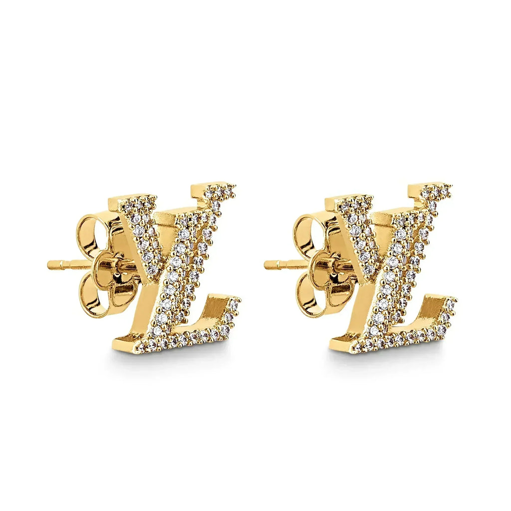 Louis Vuitton Iconic Diamonds 18K Gold Earrings