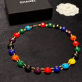 Chanel Color Beads 18K Gold Necklace
