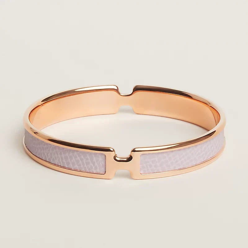 Hermes Olympe Light Pink 18K Gold Bracelet