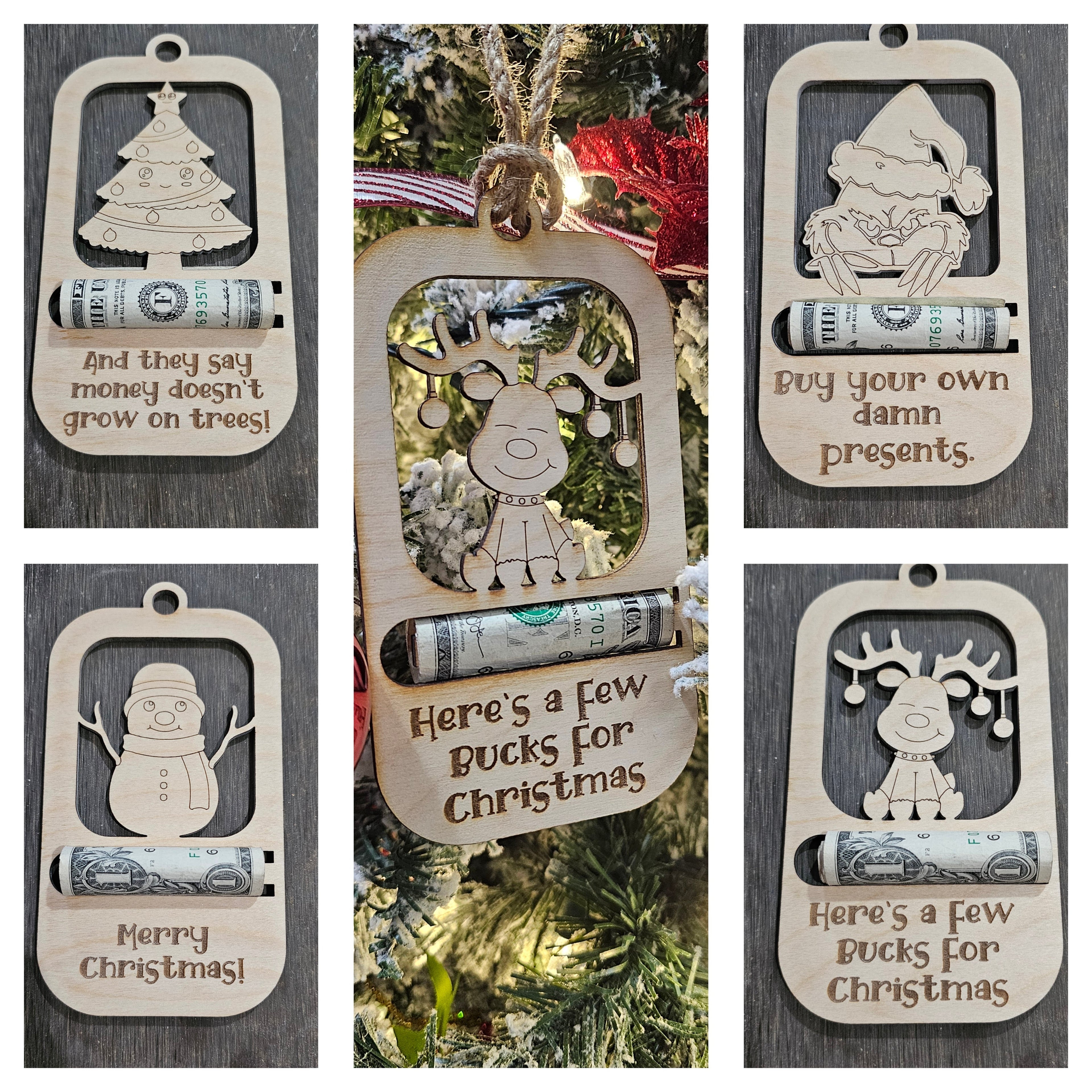 Christmas Cash Ornament- Christmas Tree