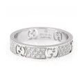 Gucci Double Icon Full Diamonds 18K Gold Ring