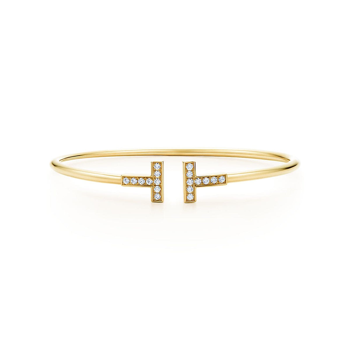 Tiffany Diamond Wire 18K Gold Bracelet