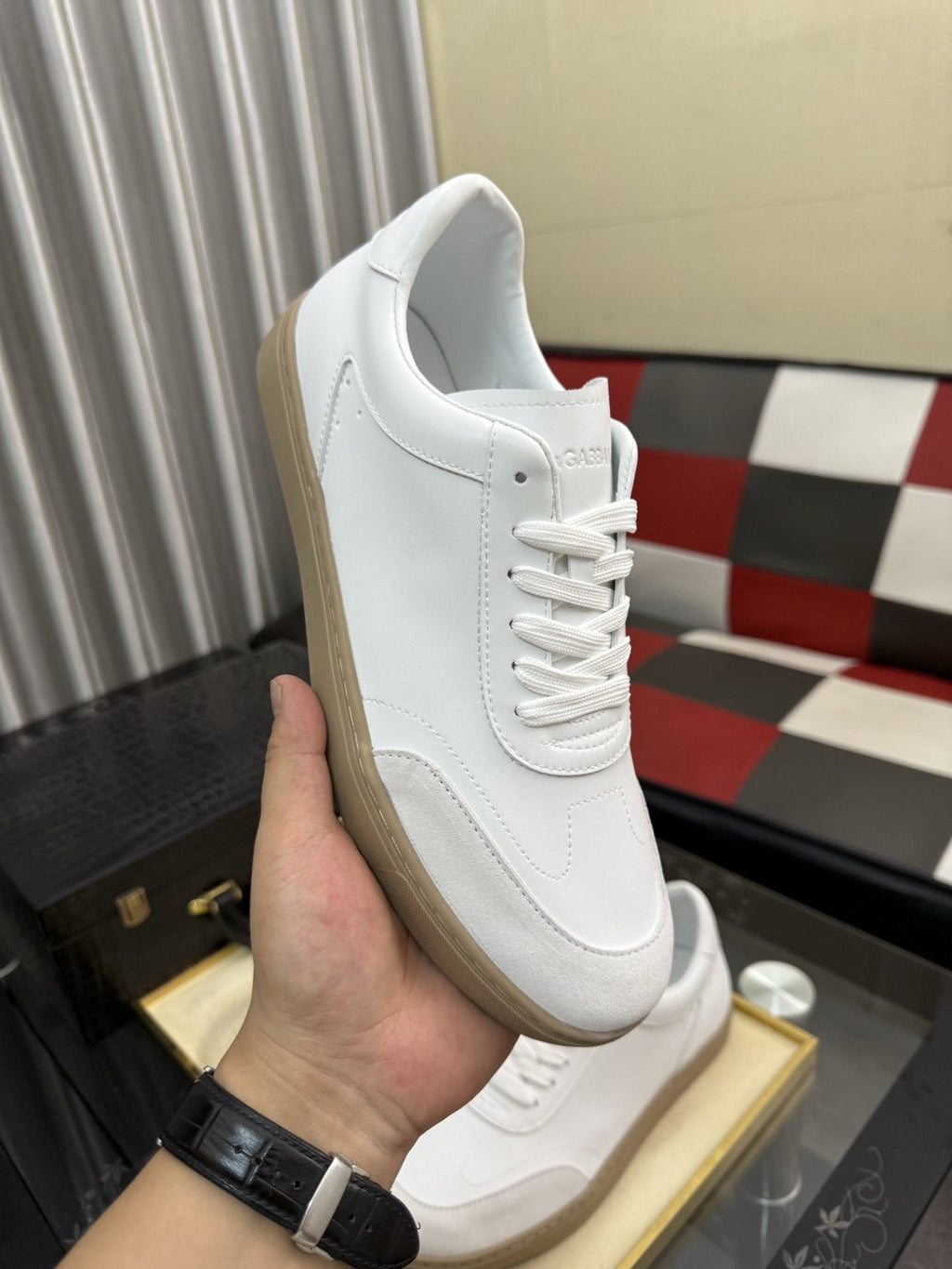 Dolce & Gabbana White Tan Sole Sneakers — hero
