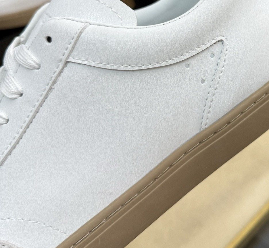 Dolce & Gabbana White Tan Sole Sneakers — detail