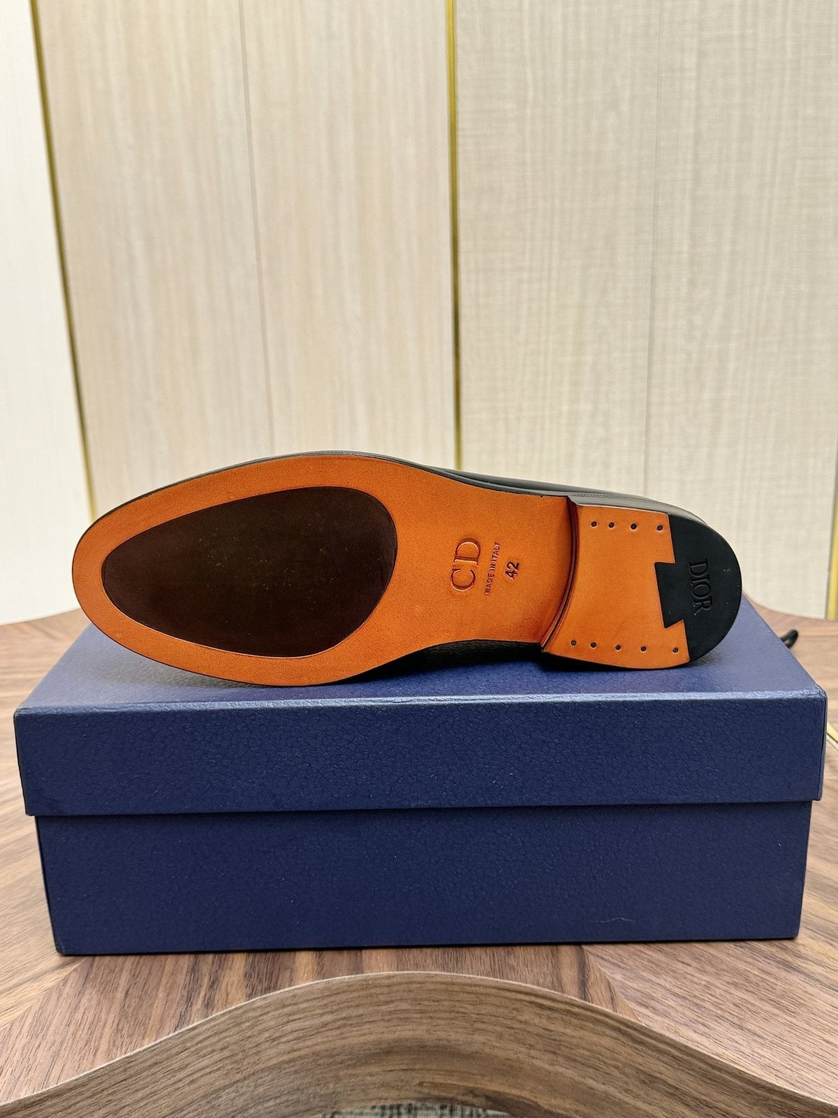 Dior Black & Gray Patterned Loafers — back