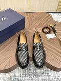 Dior Black & Gray Patterned Loafers — hero