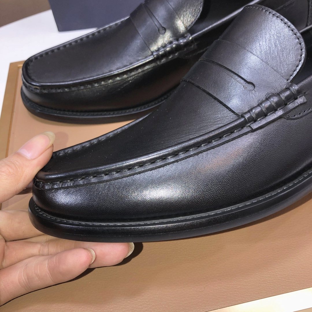 Dior Black Penny Loafers — detail