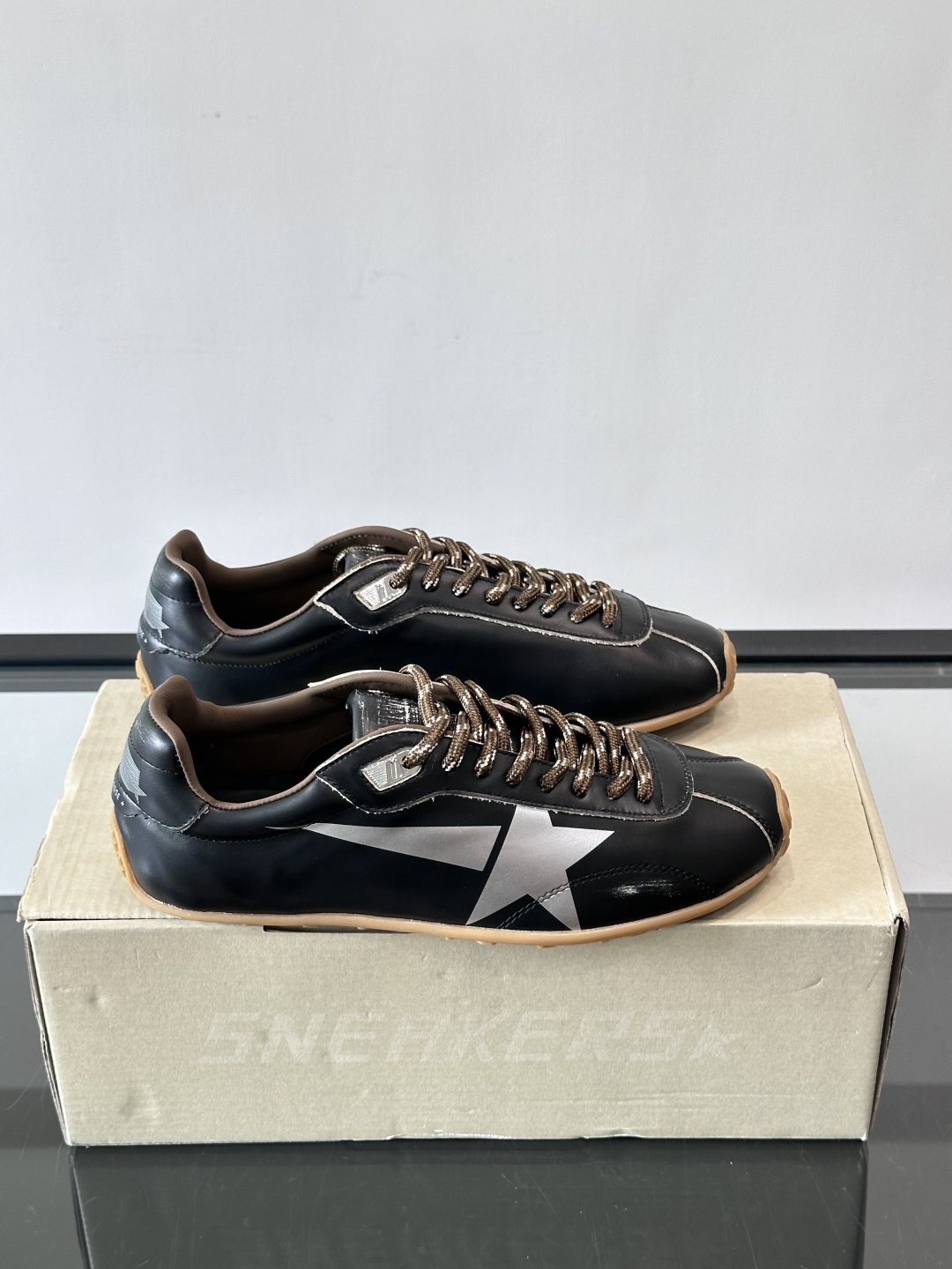 Golden Goose Black Star Low-Top Sneakers — front