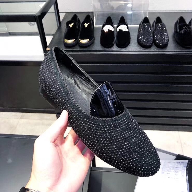 Giuseppe Zanotti Black Studded Loafers — model