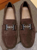 Hermès Brown Suede H Hardware Loafers — hero