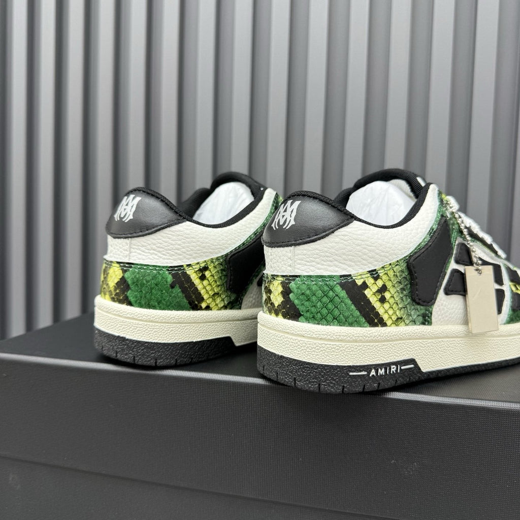 AMIRI Green Patterned Low-Top Sneakers — back