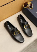 Dior Black Gold-Tone Hardware Loafers — hero
