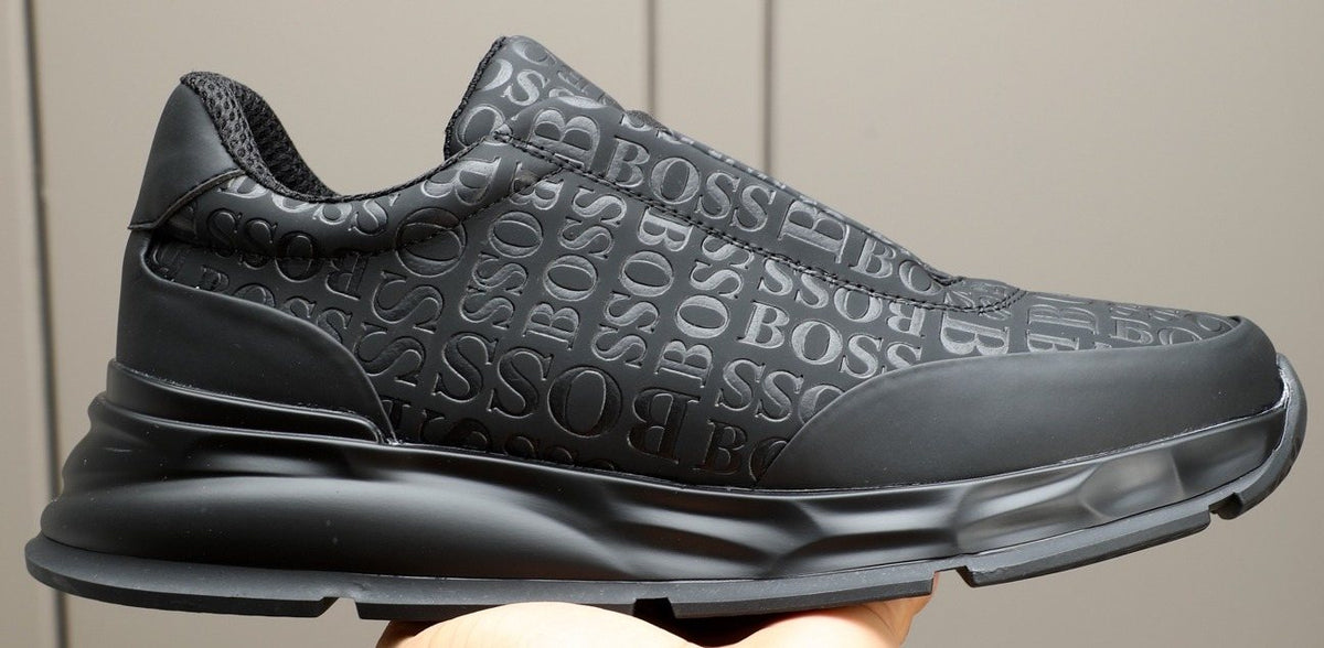 BOSS Black Logo Slip-On Sneakers — front