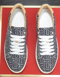 Burberry Black & Gray Patterned Low-Top Sneakers — hero