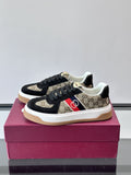 Gucci Black Beige Web Stripe Sneakers — hero