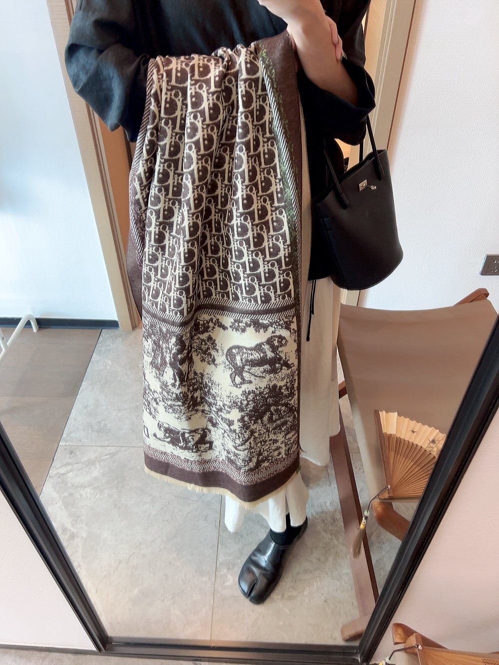 Dior Reversible Fringed Scarf — hero