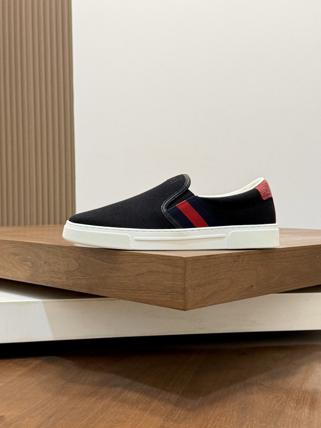 Gucci Web Stripe Slip-On Sneakers — side