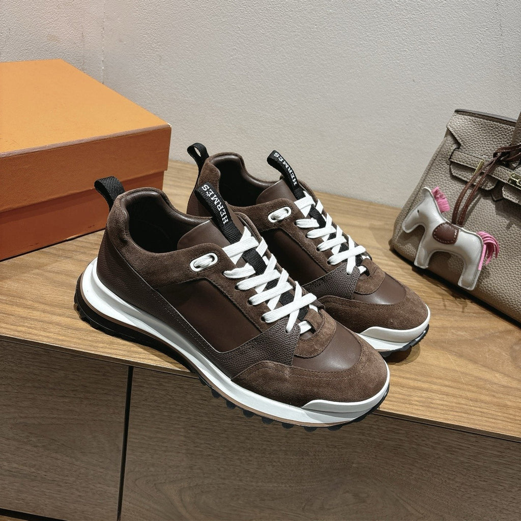 Hermes Brown Low-Top Sneakers — side