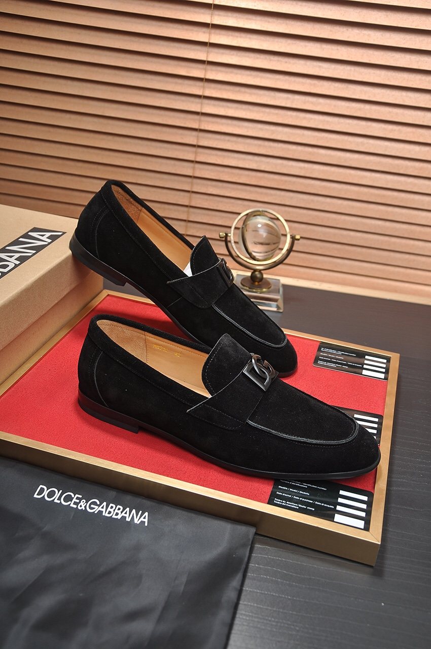 Dolce & Gabbana Bernini Black Loafers — side