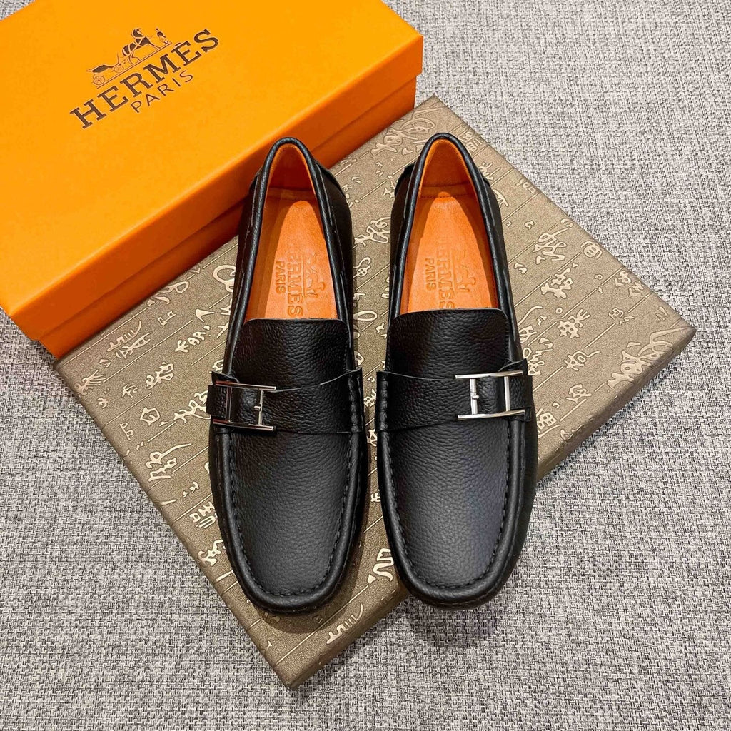 Hermès Black Bar Loafers — hero
