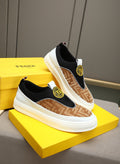 Fendi Brown Patterned Slip-On Sneakers — hero