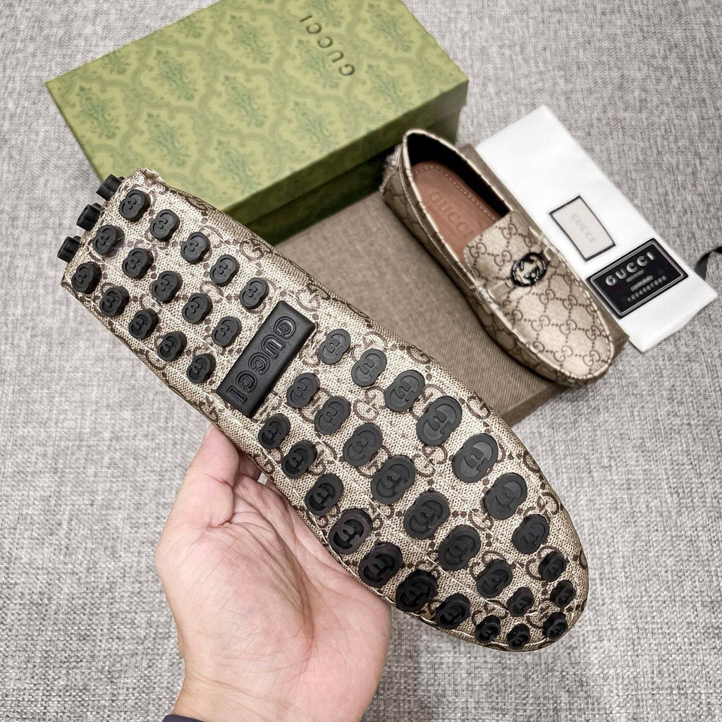 Gucci Monogram Driving Loafers — model