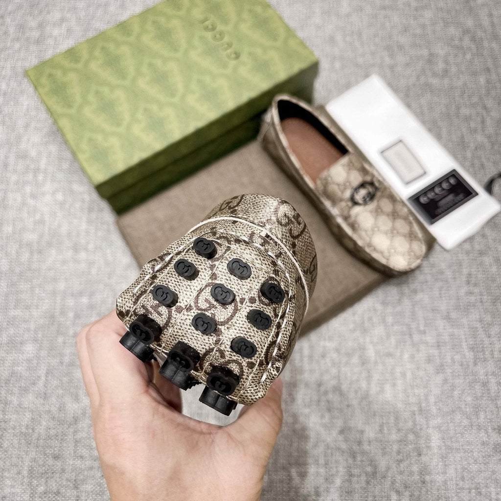Gucci Monogram Driving Loafers — model