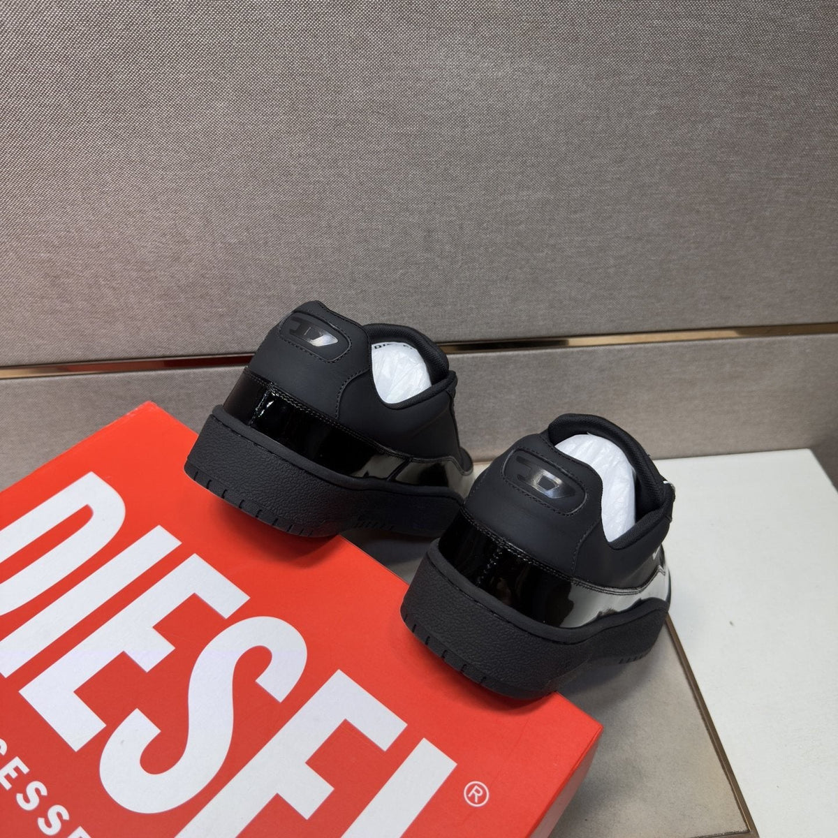 Diesel Black Low-Top Sneakers — back