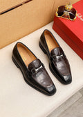 Ferragamo Embossed Bit Loafers — hero