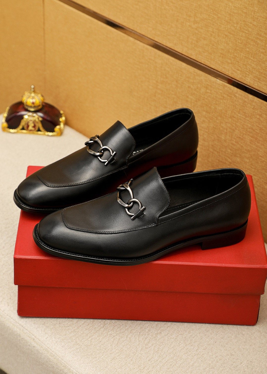 Ferragamo Black Bit Loafers — hero