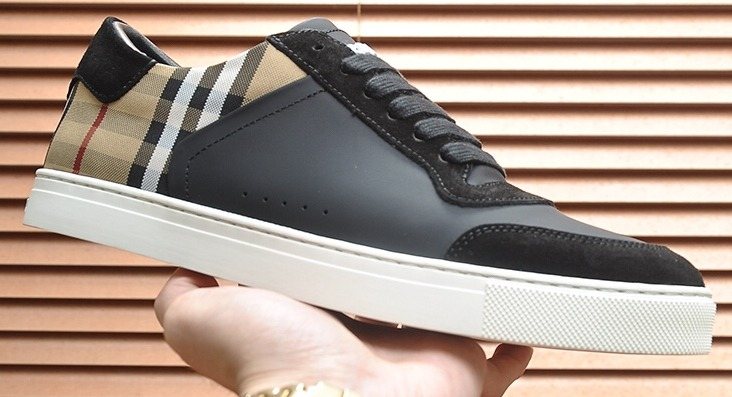 Burberry Check Heel Low-Top Sneakers — front