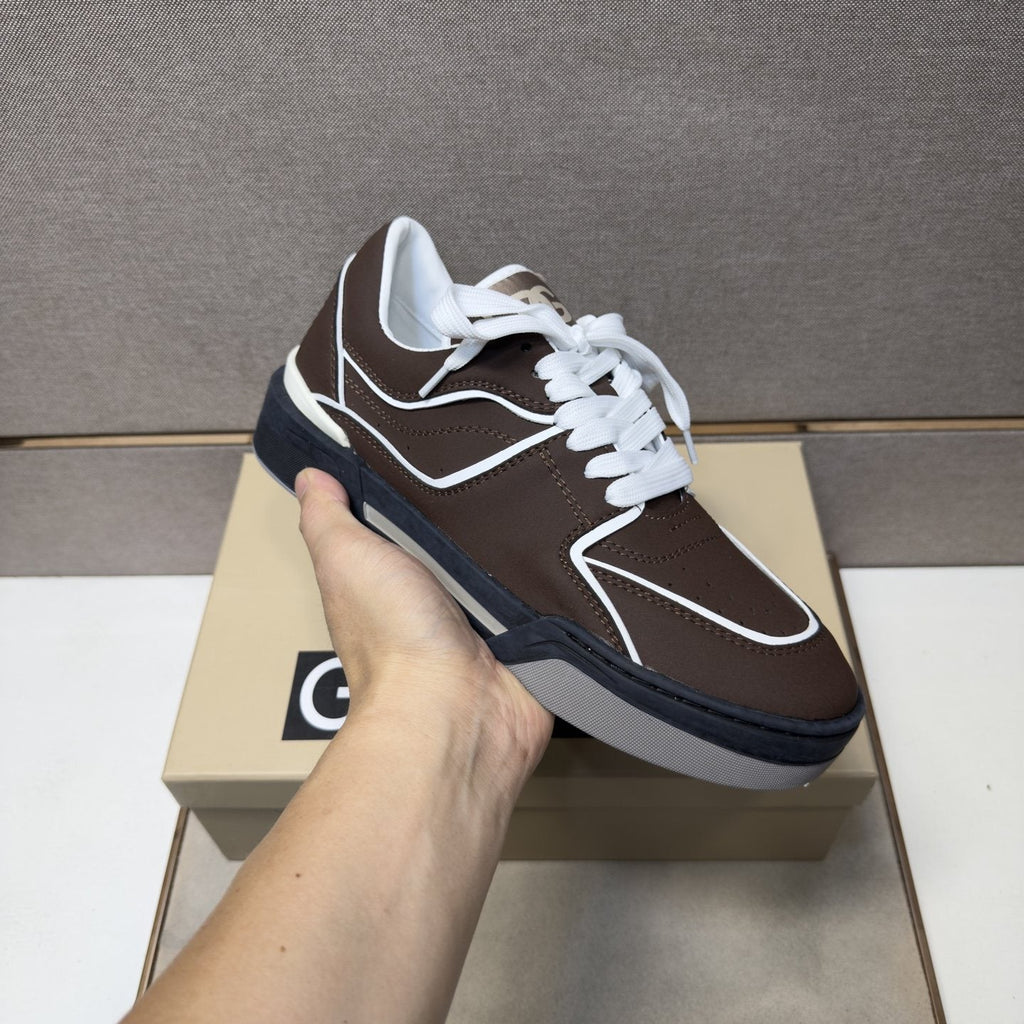 Dolce & Gabbana Dark Brown Trim Sneakers — model