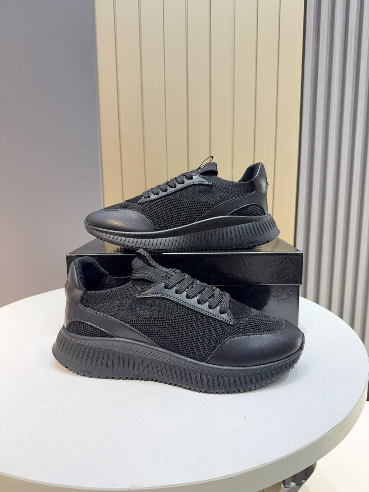 BOSS Black Mesh Running Shoes — hero