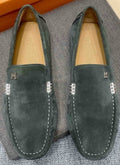 Hermès Dark Green Driving Loafers — hero