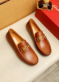 Ferragamo Brown Bit Loafers — hero