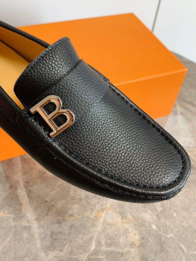 Black Textured Hardware Loafers — detail